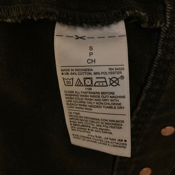 Distressed Black Jean Jacket for Women - Picture 12 of 13